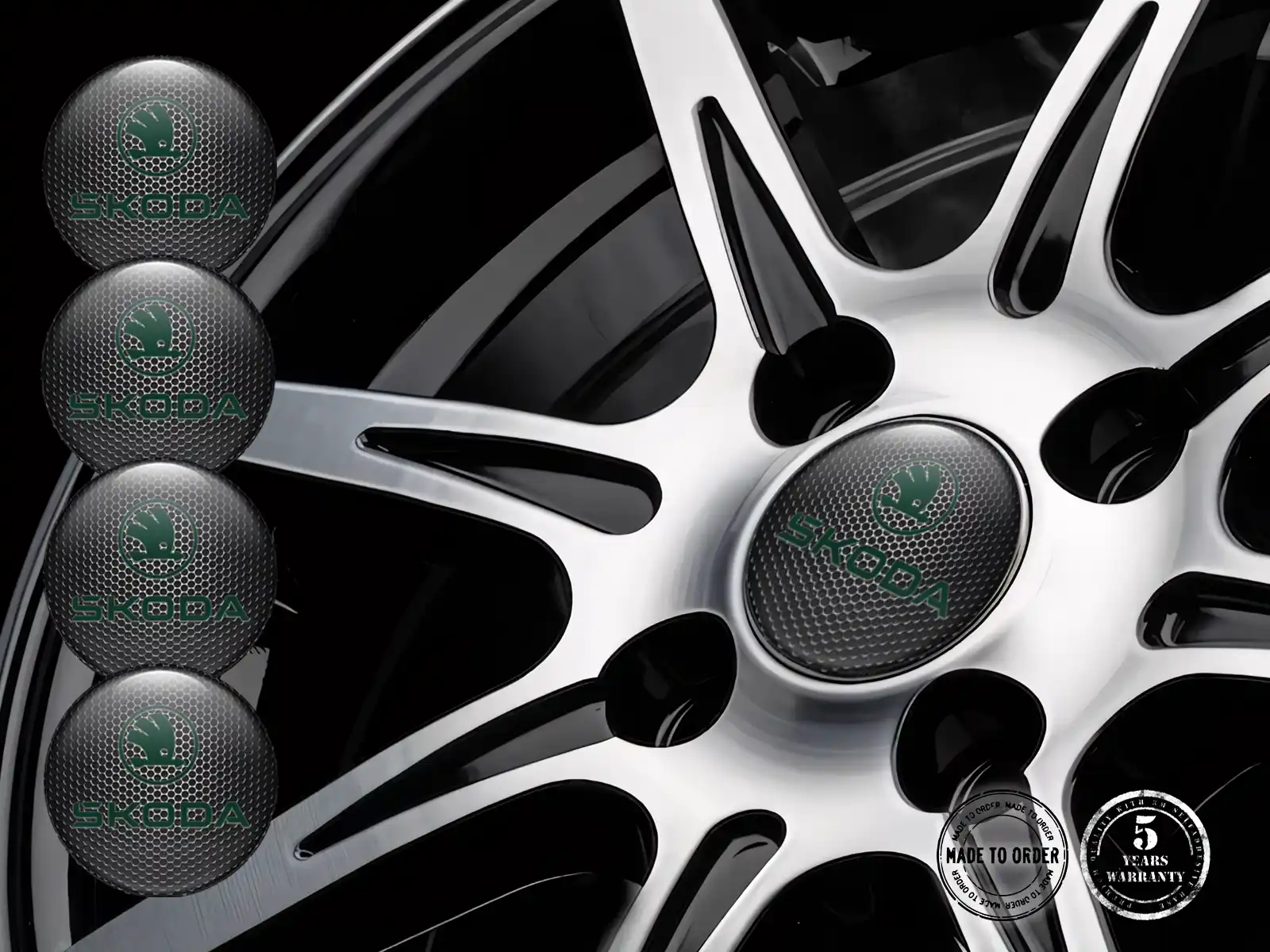 Skoda Individuelle Dome Aufkleber Premium Radlabels